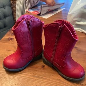Cat and jack red cowgirl boots toddler size 5